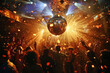 © dvoevnore - Crowd dancing under colorful lights at a lively party or concert