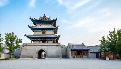 The architectural landscape of the ancient city of Luoyi, a glimpse of the culture and history of Luoyang, Henan