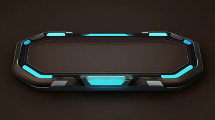 Wall Mural - futuristic technology sci fi frame hud ui, rendering of 3d illustration, abstract background