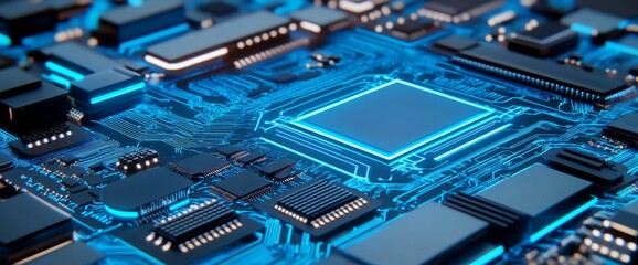 An abstract technology background depicting a concept of unlimited data storage. Rendering in 3D.