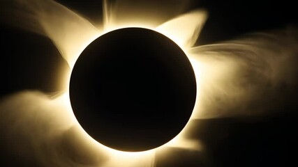 Wall Mural - Eclipsed sun surrounded by a glimmering corona