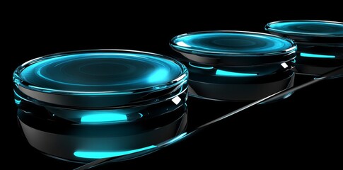 Wall Mural - hud ui with abstract futuristic background with circle round glowing technology sci-fi frame.