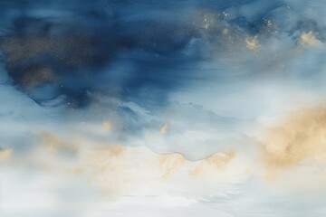 Poster - A blue watercolor background painting sky backgrounds.