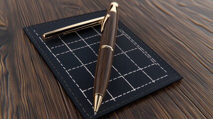 A wooden pen marks a check on a square positioned on a wooden desk, illustrating the concept of choice and decision-making in agile business processes