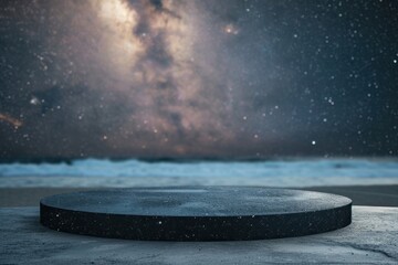 Wall Mural - Night beach background astronomy outdoors nature.