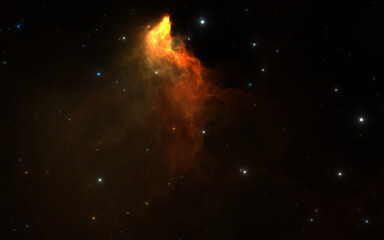 Wall Mural - space nebula. giant interstellar cloud and stars scattered across the universe