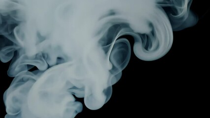 Wall Mural - Discover enchanting beauty realistic white smoke fog slowly drifting acrossdark background abstract footage captures natural movement mist vapor creating atmospheric effect adds depth intrigue r