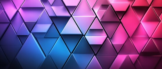 Wall Mural - a colorful background with pink and blue triangles