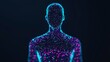 © Naphol - Digital human figure composed of glowing dots against a dark background.