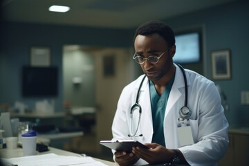 Canvas Print - Patient doctor hospital talking.