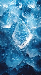 Wall Mural - Close-Up Macro Photography of Ice Crystals