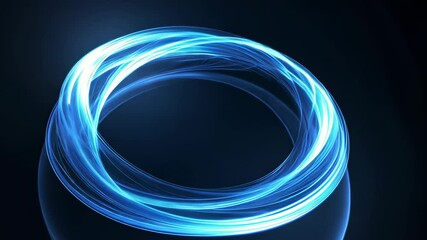 Wall Mural - Illuminating blue light creating a circular formation