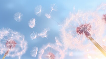 Poster - Dandelion flower plant sky.