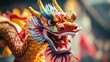© Jelena - chinese dragon character dances vibrantly at a festive chinese new year festival, adorned with intricate colors and patterns, celebrating tradition and joy