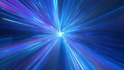 Wall Mural - Radiant light racing through the vastness of space