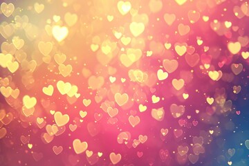 Wall Mural - Valentines pattern bokeh effect background backgrounds glitter light.