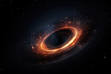 Canvas Print - Black hole astronomy universe outdoors.