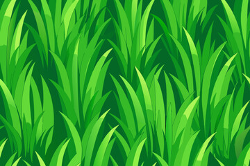 Wall Mural - Wide spring banner with grass