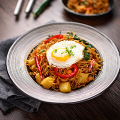 Spicy Mee Goreng with Fried Egg