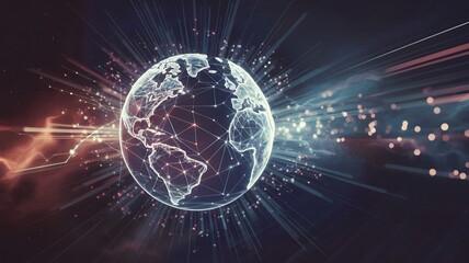 technology concept of earth