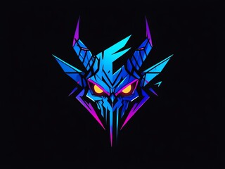 Abstract Cyber Demon Logo