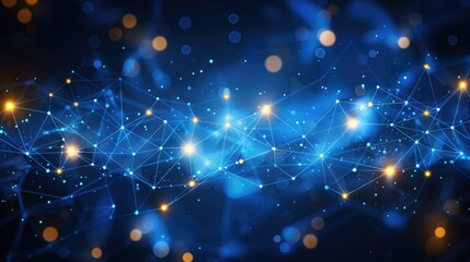 High tech technology geometric and connection system background