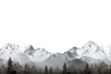 Wall Mural - PNG Mountain range border landscape outdoors nature.