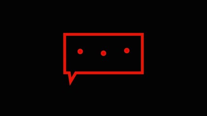 Simple style thought or speech bubble animation.