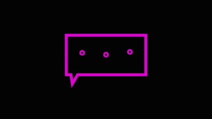 Simple style thought or speech bubble animation.
