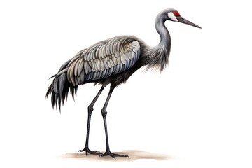 Sticker - Crane drawing animal bird.