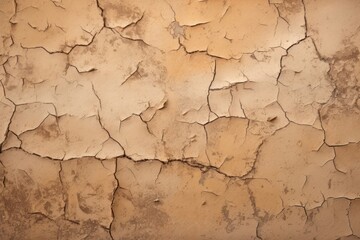 Canvas Print - Brown cracked wall architecture texture.