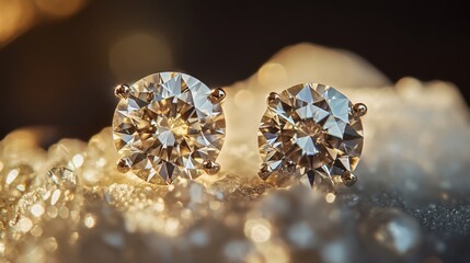 Aufkleber - Sparkling Diamonds on Soft Background