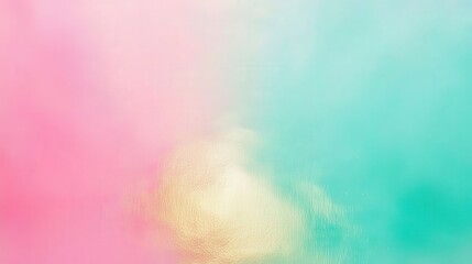 Poster - Gentle hues of pink and teal swirl together in an abstract composition, evoking a tranquil moment that feels calming and dreamlike, perfect for meditation or relaxation