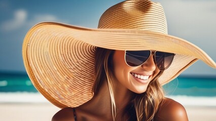 woman relaxing on the beach