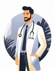 Male doctor with stethoscope