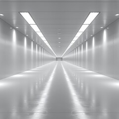 Canvas Print - White Corridor Tunnel