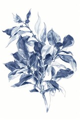 Poster - Foliage drawing sketch plant.