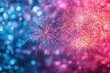 © Lubos Chlubny - Pink and blue festive background with sparkling fireworks exploding