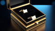 © Galeno - digital representation empty cufflinks box shown illustration