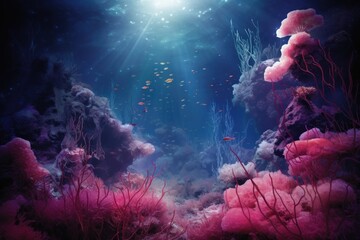 Poster - Great barrier reef underwater nature aquarium outdoors.