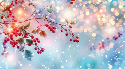 Canvas Print - Colorful Abstract Christmas Background for Festive Cards