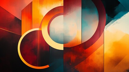 Leinwandbilder - Abstract Geometric Patterns in Vibrant Colors