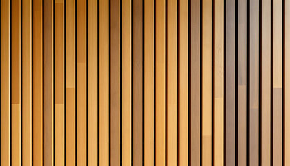 Wall Mural - A wall of wooden slats in the color of natural light wood and dark wood with a pattern of wall panels in the background isolated with white highlights, png