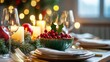 © typepng - Using AI generative technology, this holiday dinner setting reflects the season.
