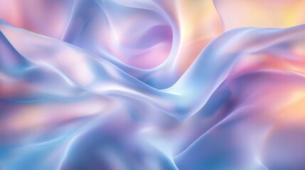 Poster - Soft Flowing Fabric in Pastel Colors