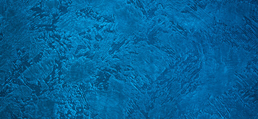 Wall Mural - Deep Blue Background of Venetian plaster