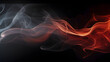 © Ishara sandeepa - Elegant Smoke Flow: Abstract Red and Gray Swirls on Black Background