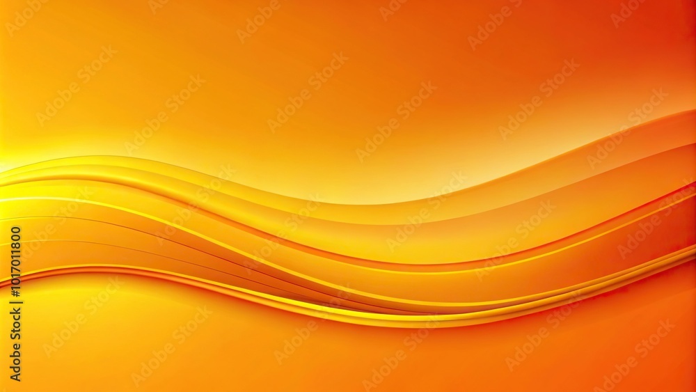Abstract orange and yellow gradient wave background with minimalist ...