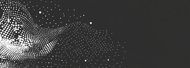 Wall Mural - futuristic abstract wave dot particle background isolate, abstract background with a wave of dots on