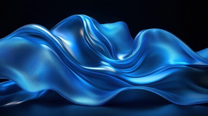 Abstract blue flow wave background with smooth curves and gradients creating a dynamic, flowing effect